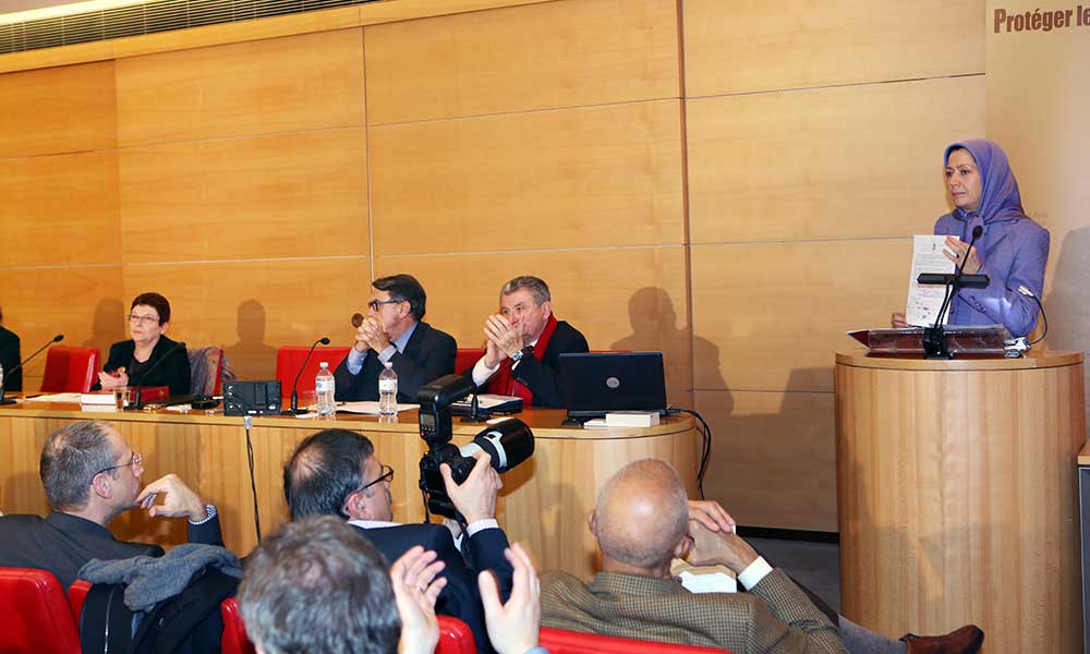 كلمة مريم رجوي في مجلس الشيوخ الفرنسي بمشاركة أعضاء المجلس من مختلف الأحزاب