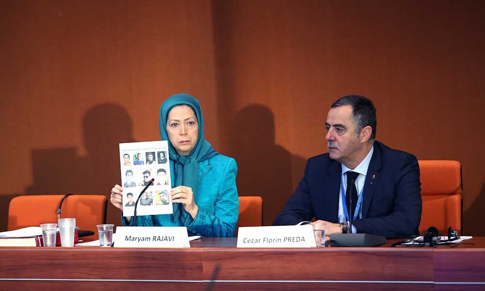 على أوروبا أن تقف بجانب المنتفضين في إيران- كلمة مريم رجوي في الاجتماع الرسمي لكتلة حزب الشعب الأوروبي