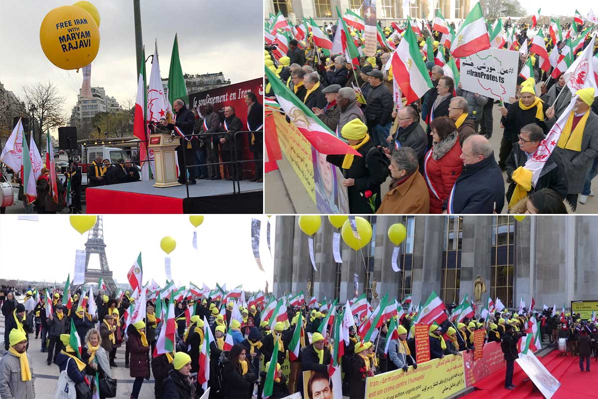 رسالة مريم رجوي إلى مظاهرات الإيرانيين في باريس: الانتفاضة والنضال من أجل إسقاط الملالي، لا يمكن وقفها