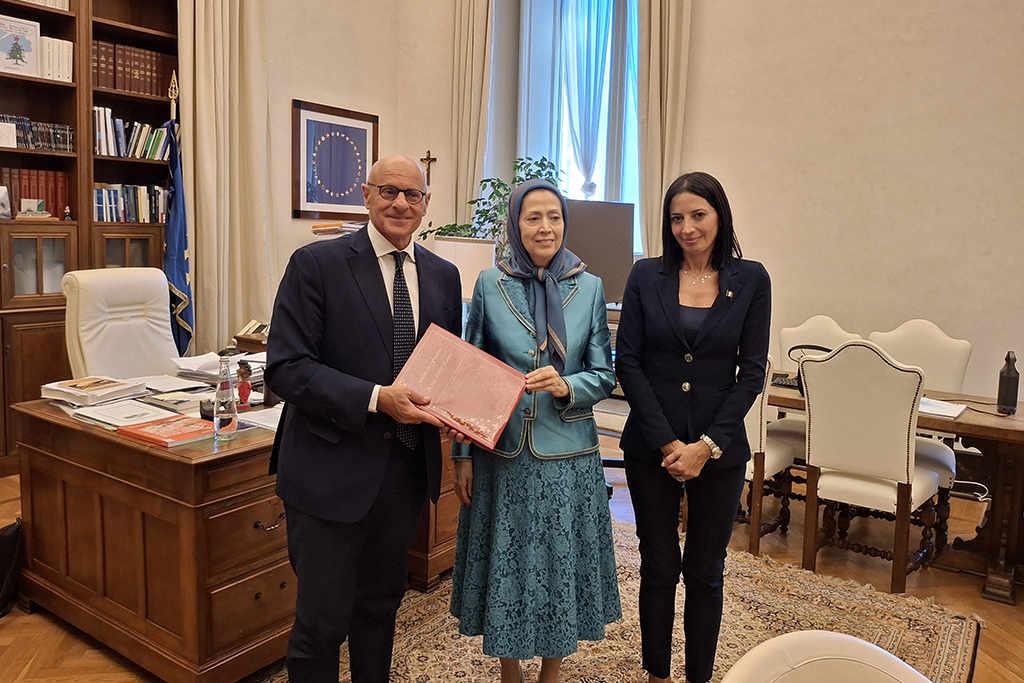 اللقاء بنائب رئیس مجلس البرلمان الإيطالي فابيو رامبلي وعضوة لجنة الشؤون الخارجية السيدة غروبيوني