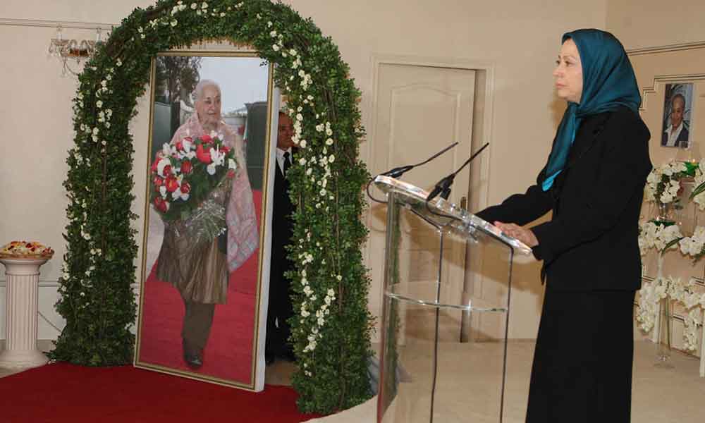 Mrs. Rajavi participated at the funeral of Marzieh