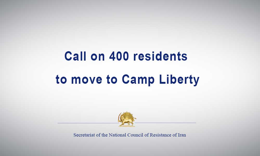 Call on 400 residents to move to Camp Liberty