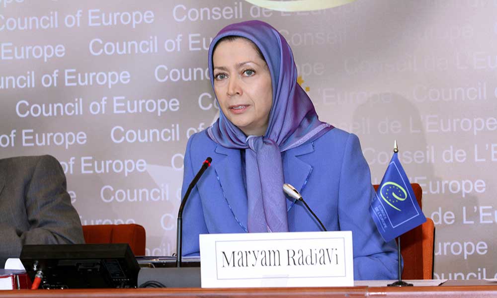 Maryam Rajavi at the conference in Parliamentary Assembly of Council of Europe in Strasburg