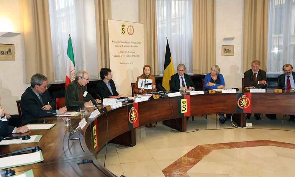 Maryam Rajavi attends Belgian Senate session