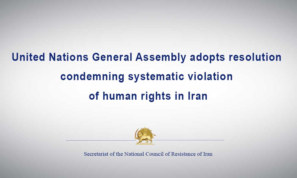 UN General Assembly’s resolution – Violation of human rights in Iran