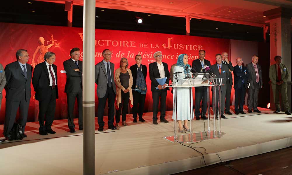 Conference in Paris on occasion of termination of prosecution of Iranian Resistance in France