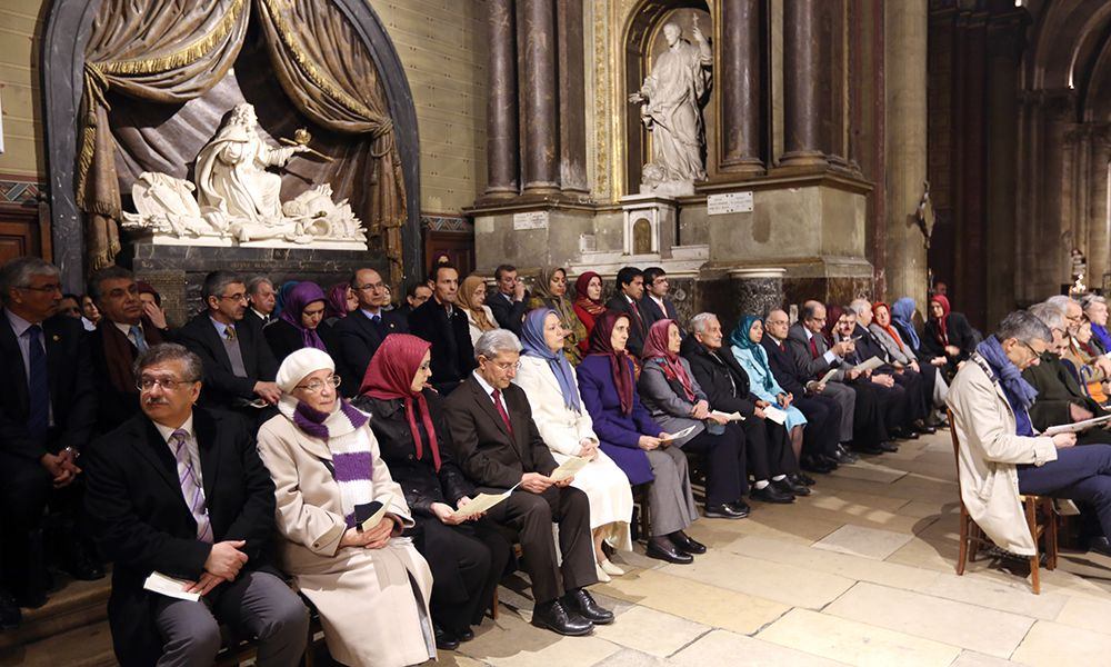 Maryam Rajavi attends Christmas Eve Service at St Germain-des-Près, Paris