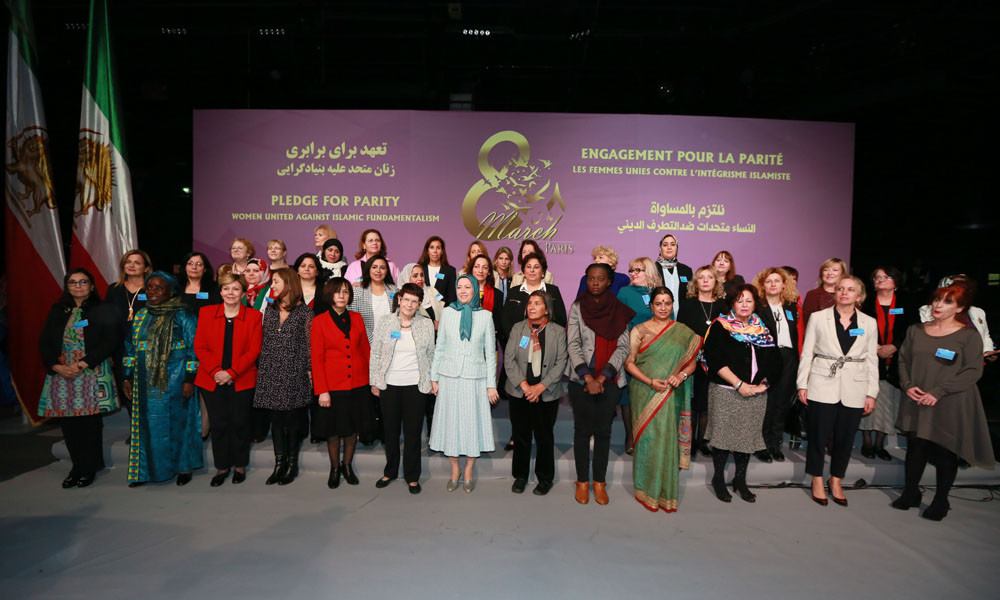 Maryam Rajavi in Paris conference the eve of international women's day