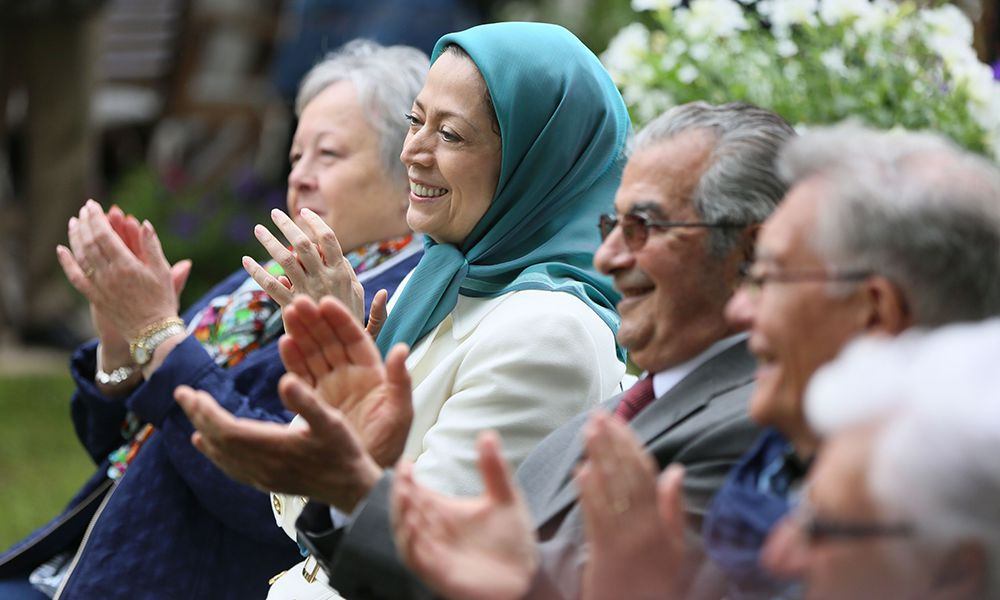 Maryam Rajavi in the Flower Festival
