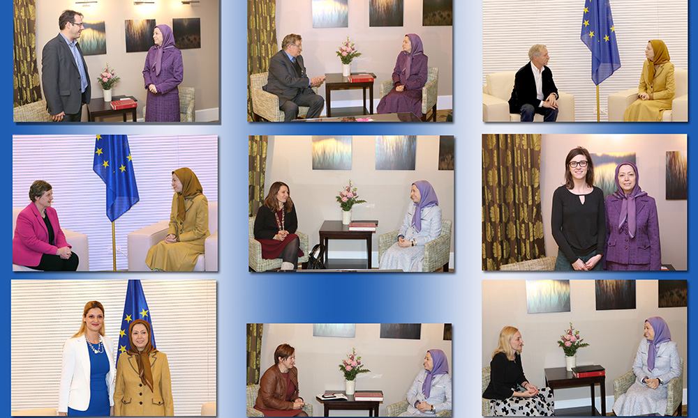 Maryam Rajavi’s meetings with members of the European Parliament and the Parliament of Belgium
