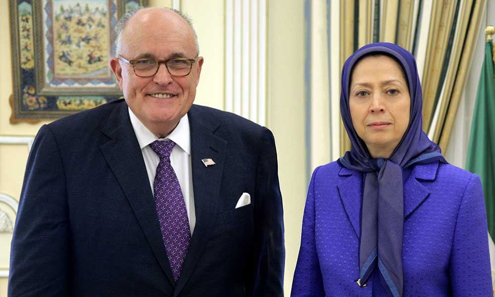 Maryam Rajavi and Rudy Giuliani meet at the NCRI headquarters in France- Giuliani: The Iranian resistance is a viable alternative to the cleric regime