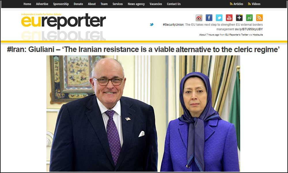 #Iran: Giuliani – ‘The Iranian resistance is a viable alternative to the cleric regime’