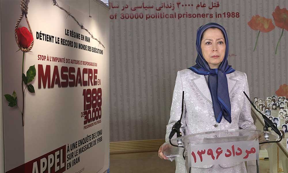 Message by Maryam Rajavi to participants in the Paris 1st District Exhibition On the massacre of 30,000 political prisoners in Iran in 1988