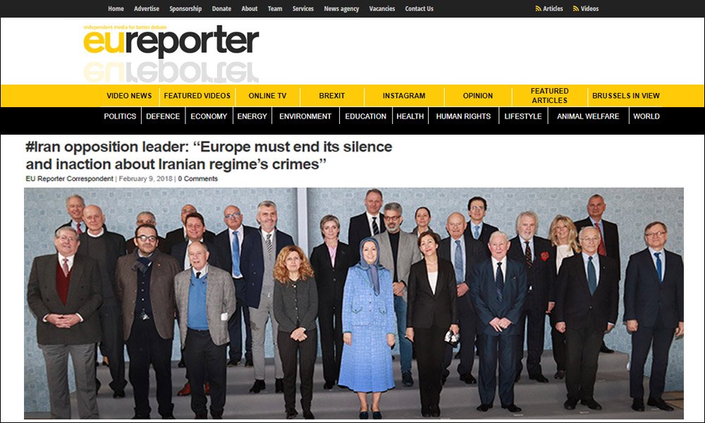 #Iran opposition leader: “Europe must end its silence and inaction about Iranian regime’s crimes”