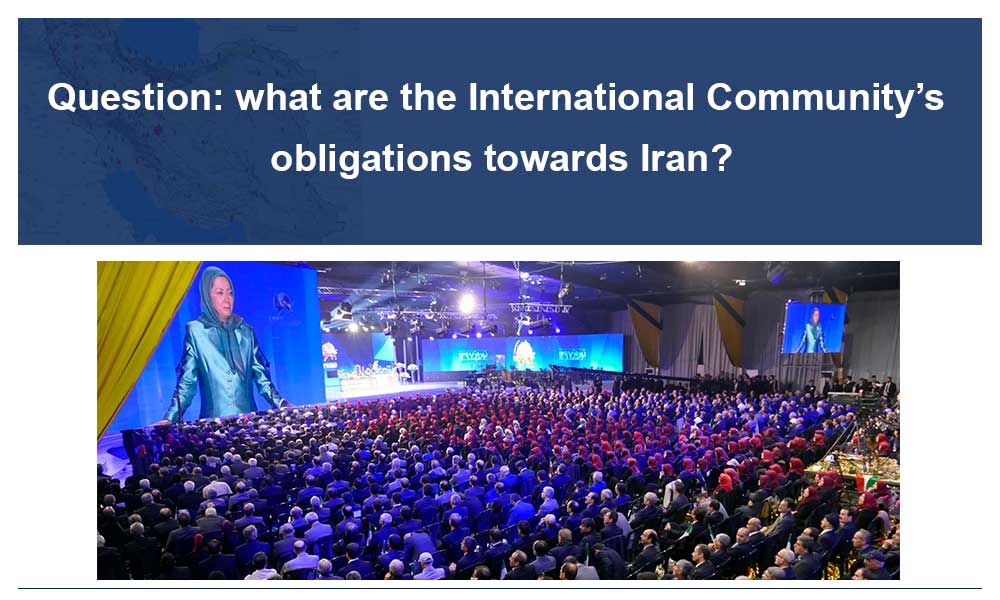 What are the International Community’s obligations towards Iran?