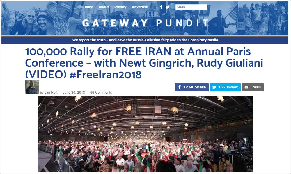100,000 Rally for FREE IRAN at Annual Paris Conference – with Newt Gingrich, Rudy Giuliani (VIDEO) #FreeIran2018