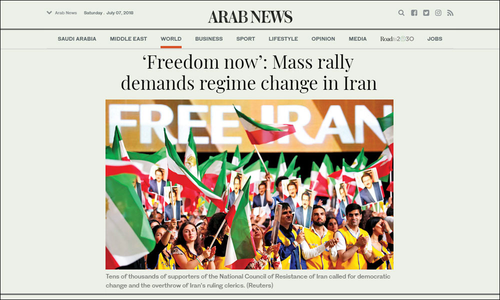 ‘Freedom now’: Mass rally demands regime change in Iran