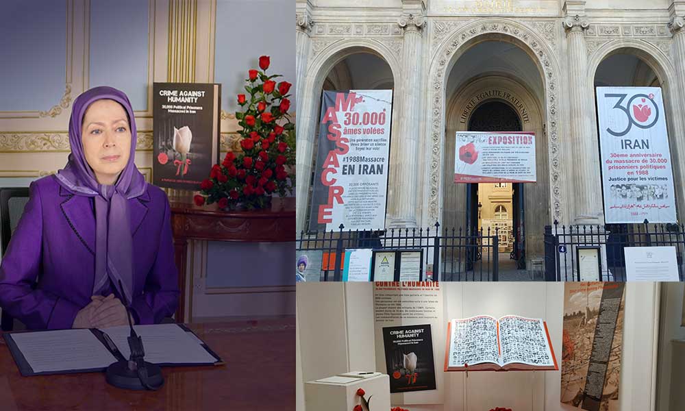 Maryam Rajavi’s message to the Exhibition on 1988 massacre in Iran at the Paris District 1 City Hall