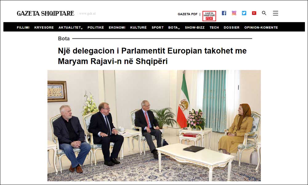 European Parliament delegation meets PMOI leader in Tirana