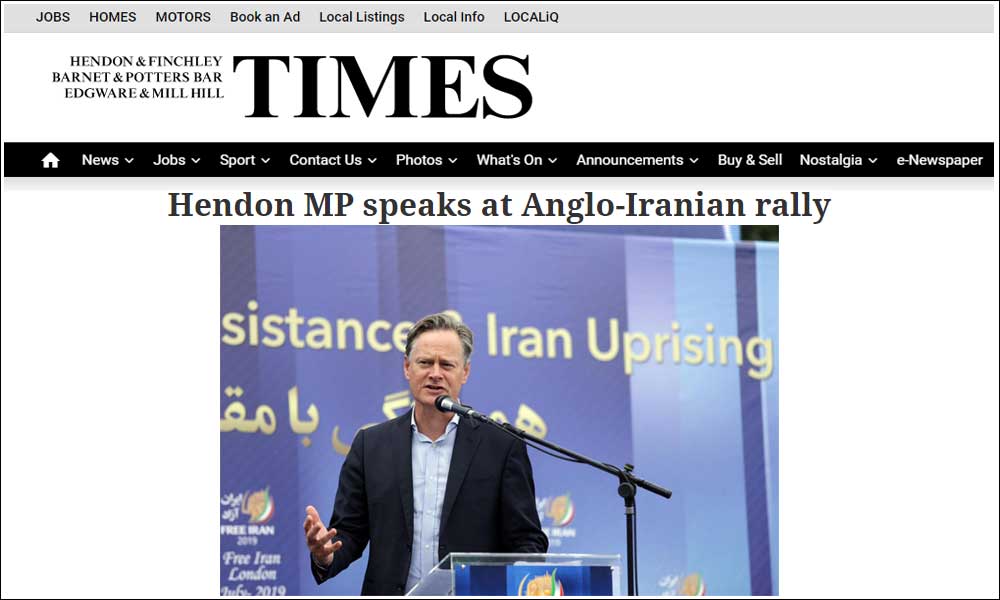 Hendon MP speaks at Anglo-Iranian rally