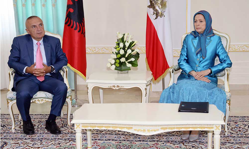 Albanian President Ilir Meta visits Ashraf 3 and meets Mrs. Rajavi