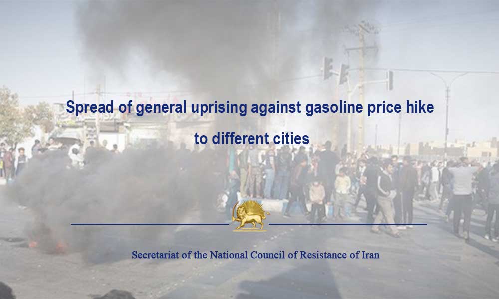Spread of general uprising against gasoline price hike  to different cities
