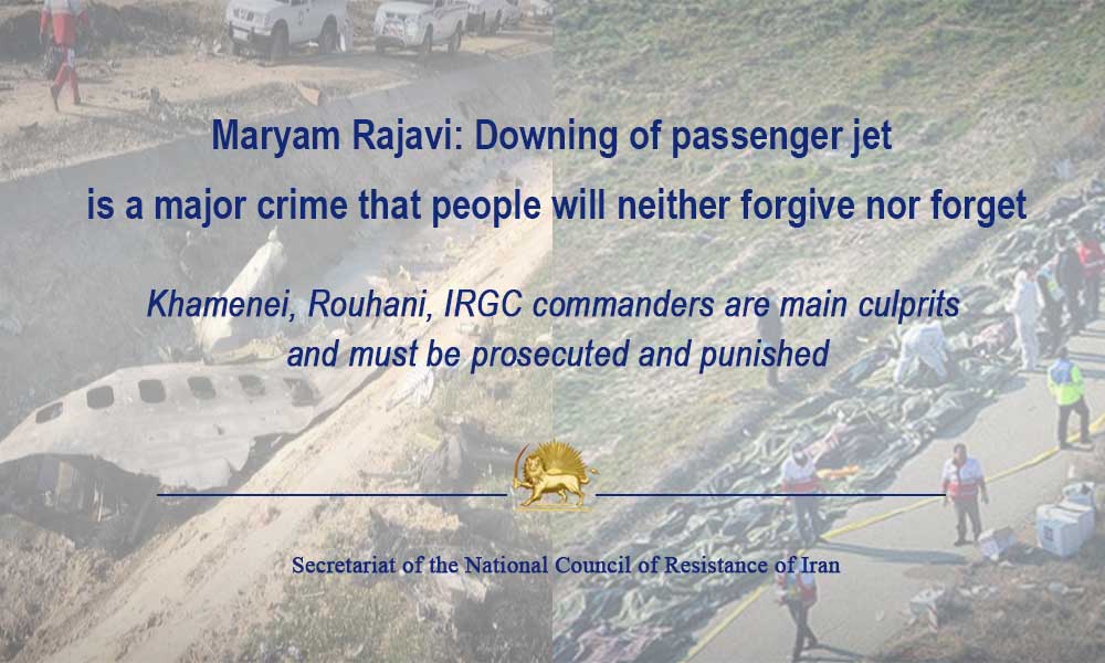 Maryam Rajavi: Downing of passenger jet is a major crime that people will neither forgive nor forget