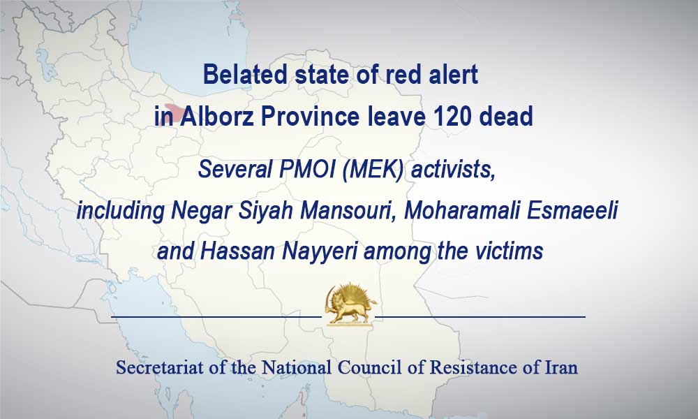 Belated state of red alert in Alborz Province leave 120 dead