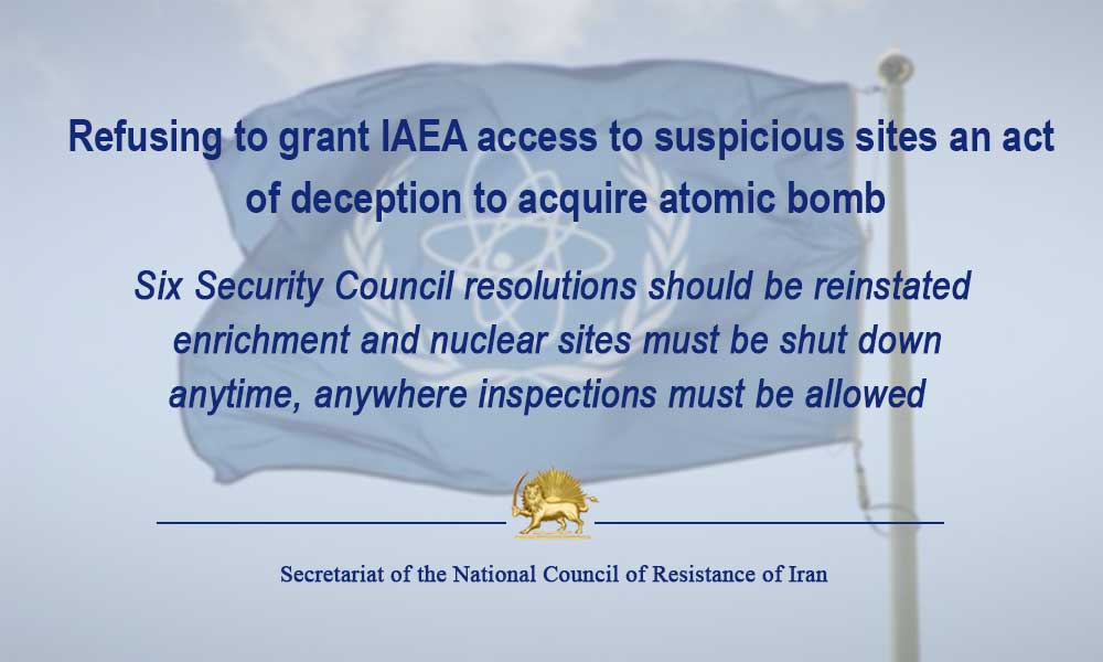 Refusing to grant IAEA access to suspicious sites an act of deception to acquire atomic bomb