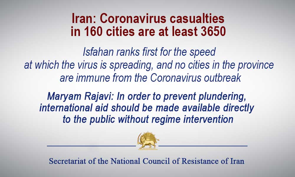 Iran: Coronavirus casualties in 160 cities are at least 3650