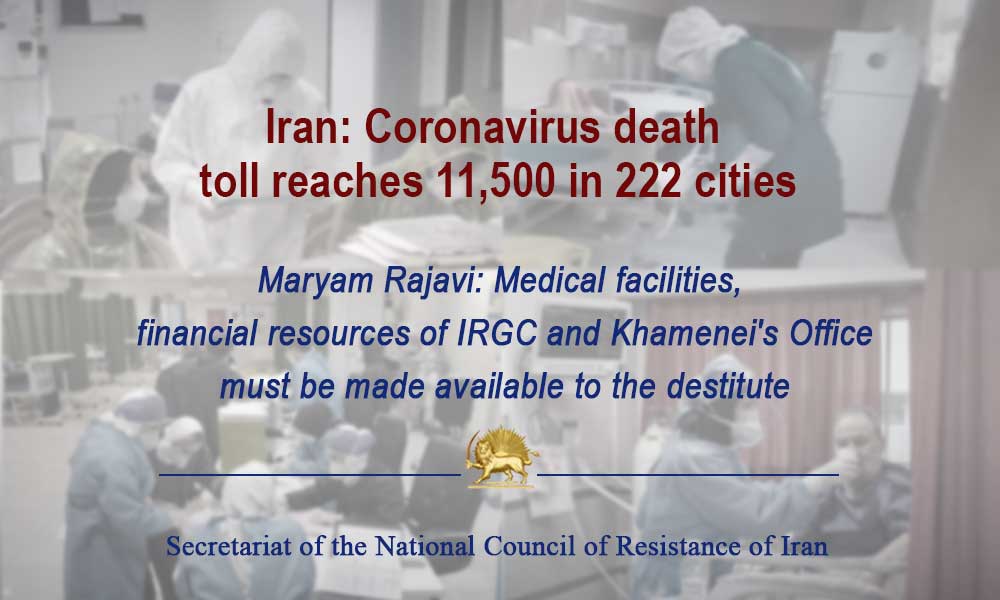Iran: Coronavirus death toll reaches 11,500 in 222 cities