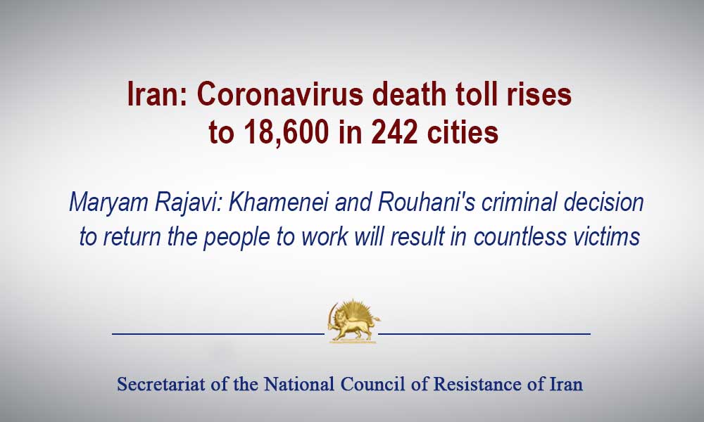 Iran: Coronavirus death toll rises to 18,600 in 242 cities
