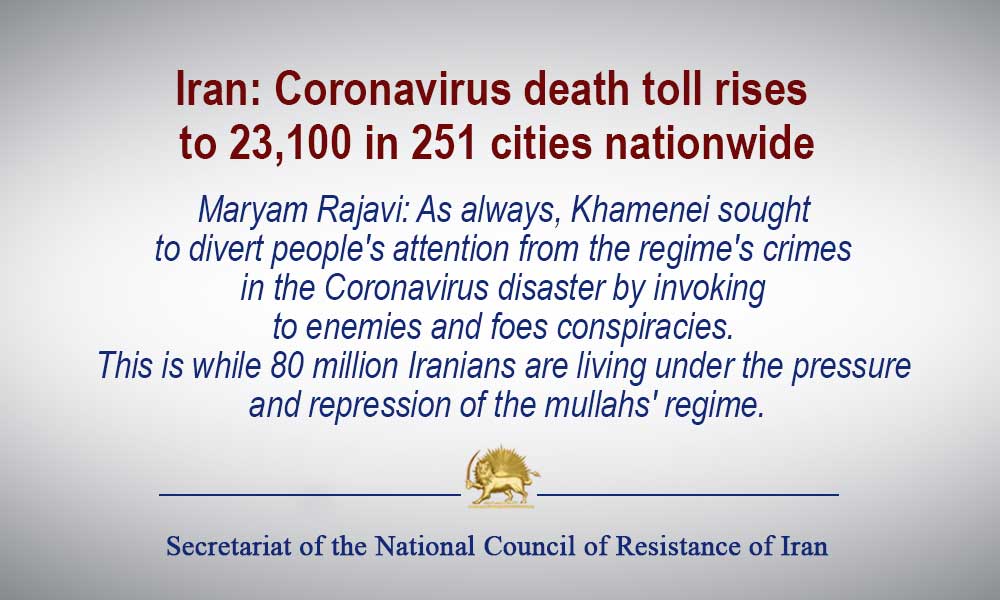 Iran: Coronavirus death toll rises to 23,100 in 251 cities nationwide