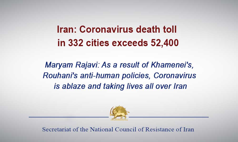 Iran: Coronavirus death toll in 332 cities exceeds 52,400