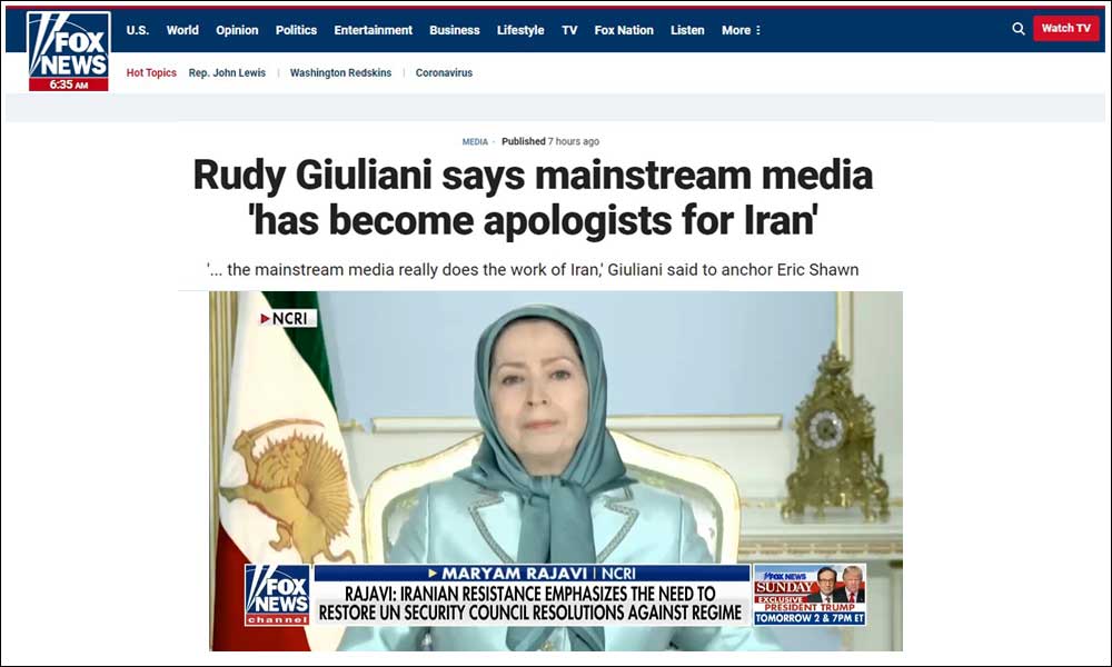 Fox News- Maryam Rajavi: We expect the international community to adopt a firm policy vis-à-vis the regime in Iran