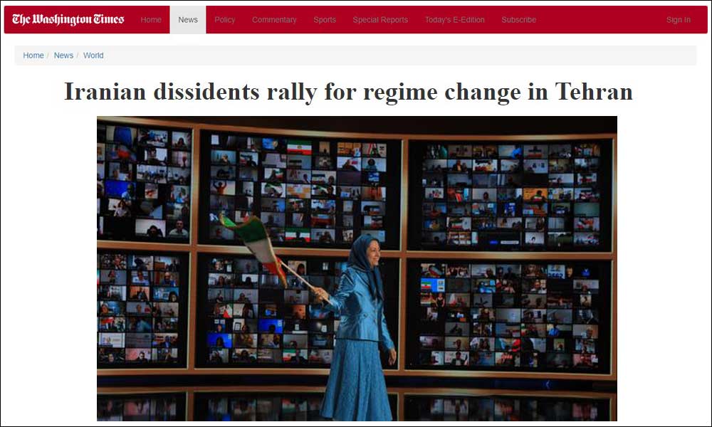 Iranian dissidents rally for regime change in Tehran