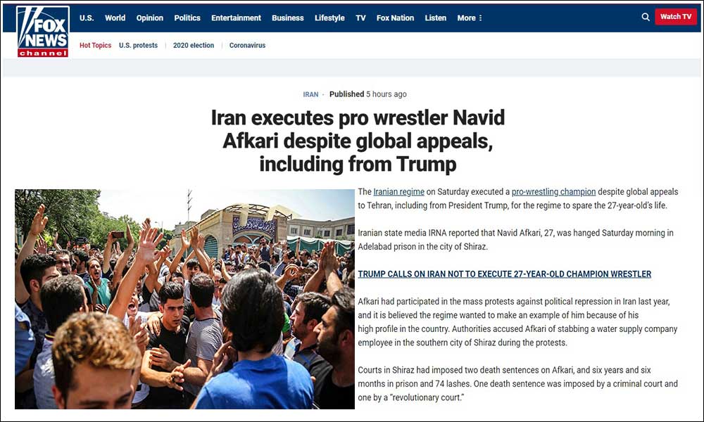 Iran executes pro wrestler Navid Afkari despite global appeals