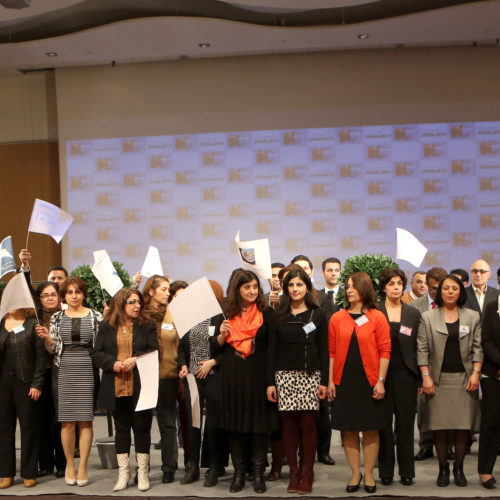 Maryam Rajavi at the gathering of 60 Iranian associations from Sweden, Norway, Denmark and Finland in Oslo- 25 February 2014