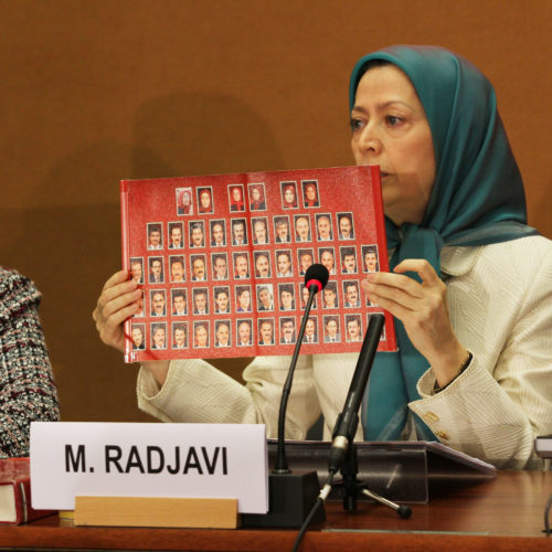 Maryam Rajavi at the United Nations Headquarters in Geneva on March 14, 2014