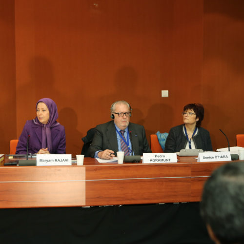 Maryam Rajavi, Hearing at the EPP party session, Strasbourg- 26 January 2015