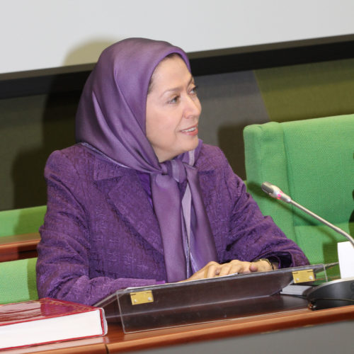 Maryam Rajavi, Hearing at the ALD party session, Strasbourg-26 January 2015