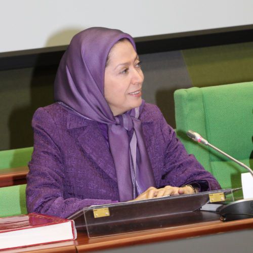 Maryam Rajavi, Hearing at the ALD party session, Strasbourg- 26 January 2015