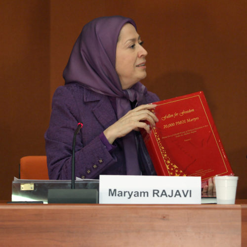 Maryam Rajavi, Hearing at the EPP party session, Strasbourg- 26 January 2015
