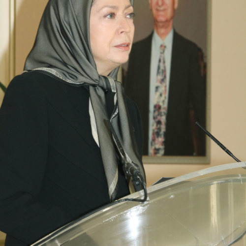 Maryam Rajavi, Honoring memory of the Great artist of Iran’s art and Resistance, Andranik Assatourian- February 27, 2015