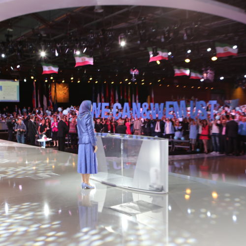 Maryam Rajavi in Grand Gathering near Paris marking the anniversary of the Resistance against the theocratic regime ruling Iran 13 June 2015