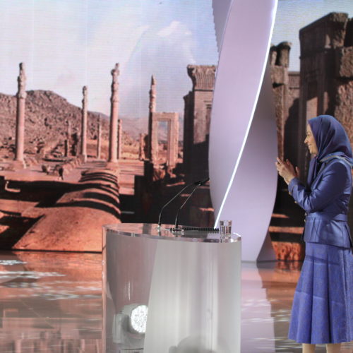 Maryam Rajavi in Grand Gathering near Paris marking the anniversary of the Resistance against the theocratic regime ruling Iran 13 June 2015