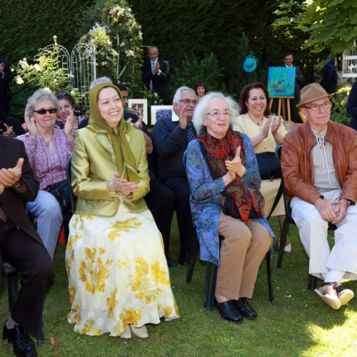 Maryam Rajavi at the flowers festivity in Auvers-sur-Oise, France- June 6, 2015