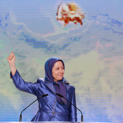 Maryam Rajavi, Iranian opposition leader at the grand annual gathering in Paris _39