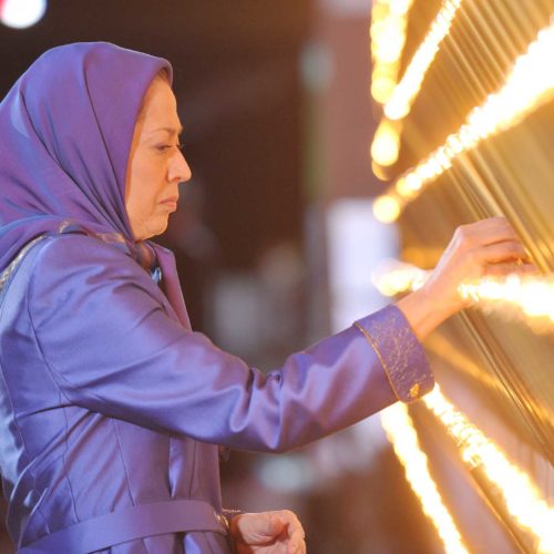 Maryam Rajavi, Iranian resistance leader at the grand annual gathering in Paris on 13 June 2015_19