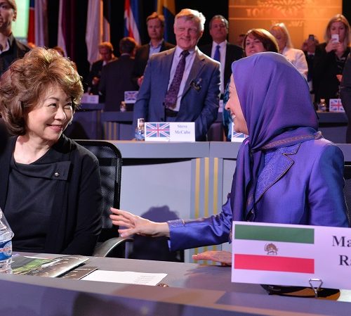 Maryam Rajavi in Grand Gathering near Paris marking the anniversary of the Resistance against the theocratic regime ruling Iran 13 June 2015